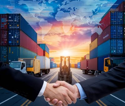 shipping-dock-scene-with-handshake-digital-graphics-radiant-sunset-background-social-media shipping-dock-scene-with-handshake-digital-graphics-radiant-sunset-background-social-media
